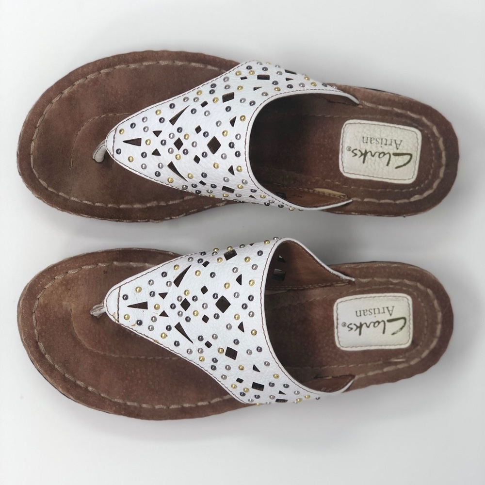 Clarks Flip Flop Wedges Size 6.5